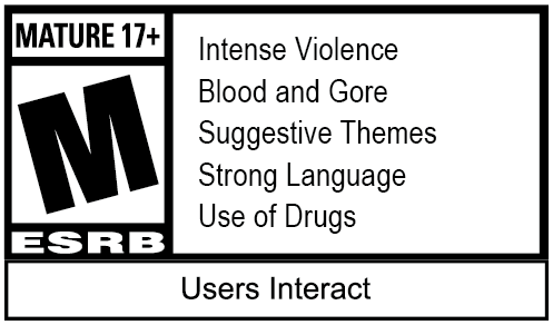 ESRB Rating - Rating Pending. Likely Mature 17+ May contain content inappropriate for children
